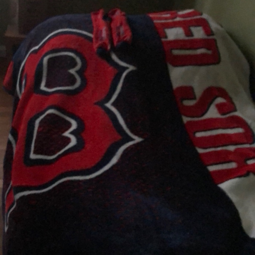 Red Sox blanket and Sox combo
